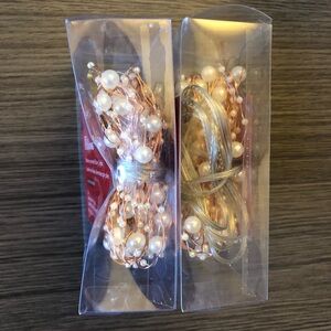 2 Pearly Twinkle Copper Wire Starry String Lights Warm White LED Battery Indoor